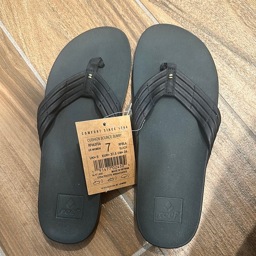 Reef Black Flip Flops